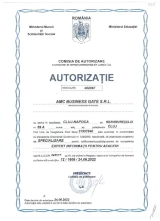 Certificat de acreditare AMC360